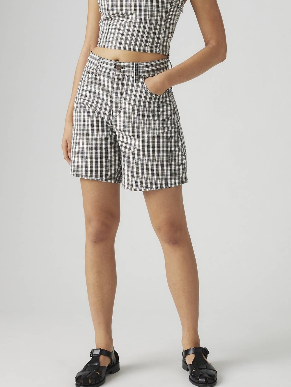 NWT Levi's Plaid High-Rise Baggy Women’s Shorts